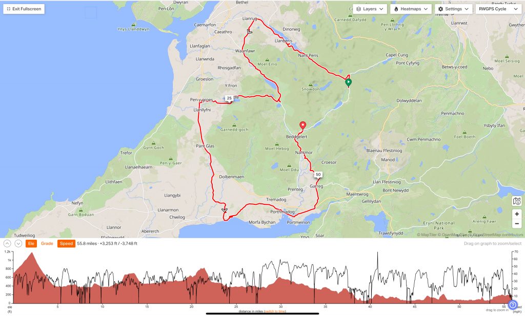 North Wales Day 2 Route Map