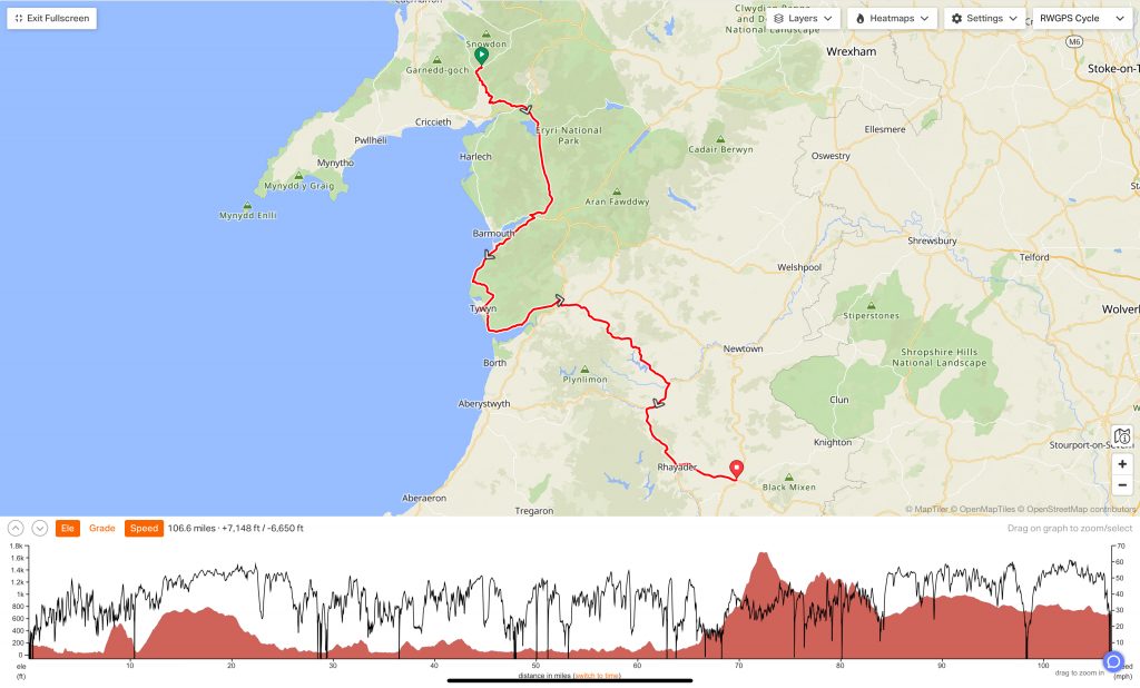 North Wales Day 3 Route Map